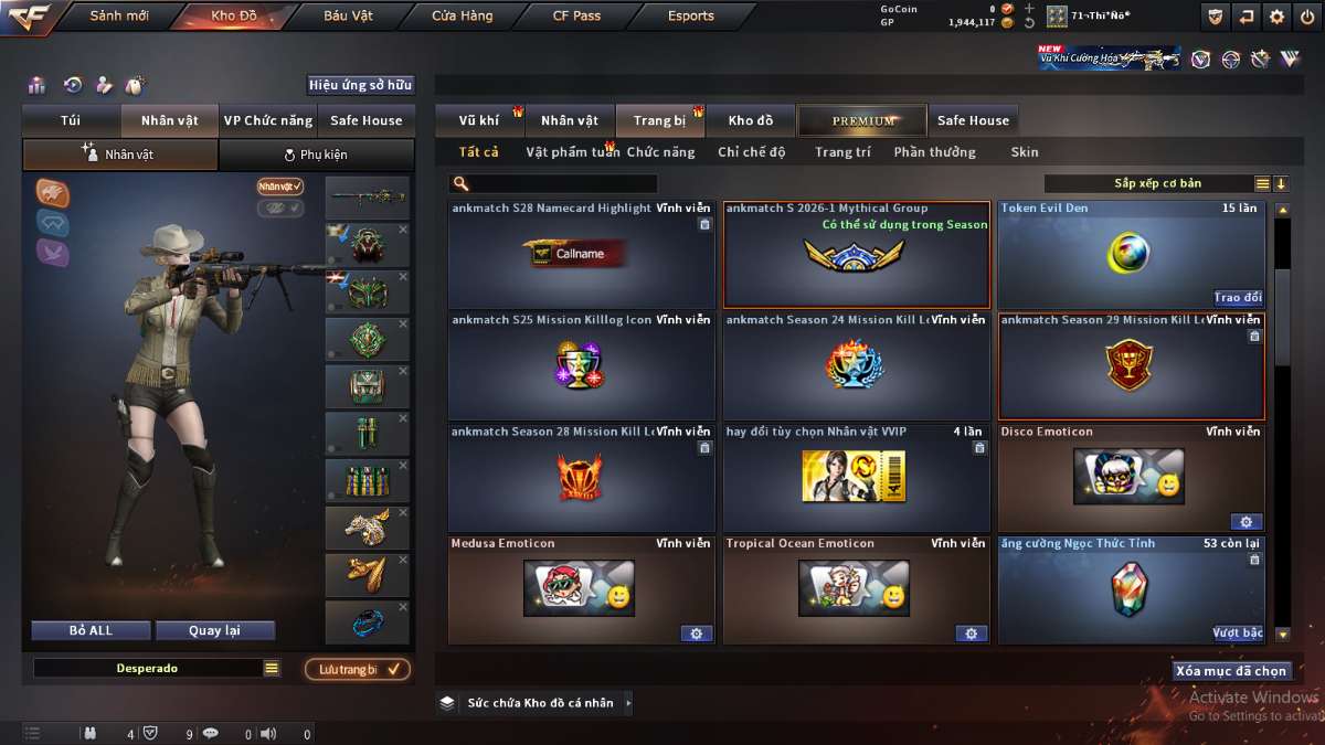 shop acc cf uy tin gia re